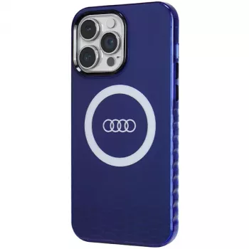 Audi IML Big Logo MagSafe Case for iPhone 14 Pro Max 6.7 Navy Blue Hardcase