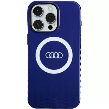 Audi IML Big Logo MagSafe maska za iPhone 15 Pro Max 6,7 tamnoplava čvrsta maska AU-IMLMIP15PM-Q5/D2-BE