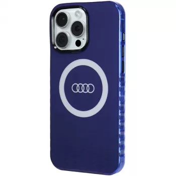 Audi IML Big Logo MagSafe maska za iPhone 15 Pro Max 6,7 tamnoplava čvrsta maska AU-IMLMIP15PM-Q5/D2-BE