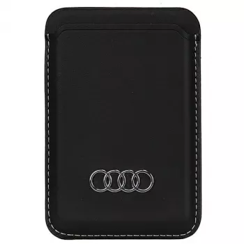 Audi novčanik od umjetne kože s pretincem za kartice crni MagSafe AU-MSCH-Q3/D1-BK
