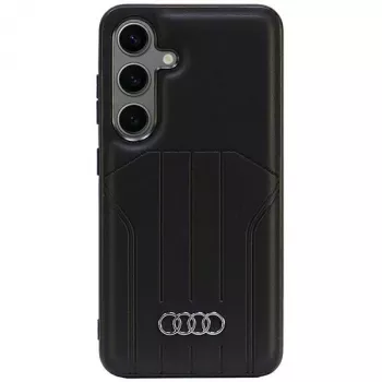 Audi MagSafe tvrda futrola od umjetne kože za Samsung Galaxy S24 crna