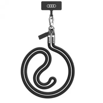 Audi univerzalna traka za telefon 120cm 6mm preko tijela crna AU-CBL8-R8/D1-BK