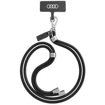 Audi univerzalna traka za telefon 120cm 6mm crossbody crna AU-CBL6-R8/D1-BK