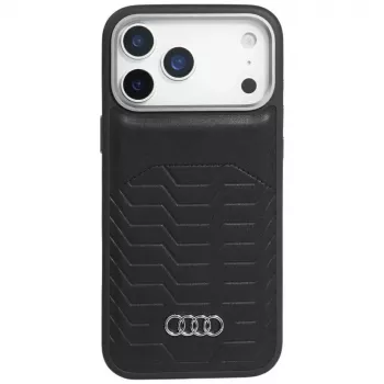 Audi GT MagSafe futrola od umjetne kože za iPhone 17 Pro Max crna