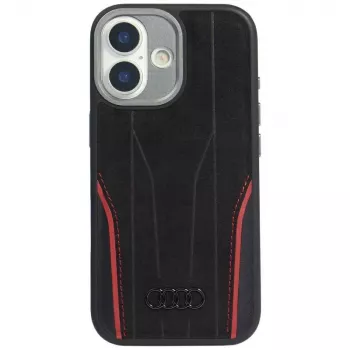 Audi R8 MagSafe futrola od prave kože za iPhone 17 crno-crvena