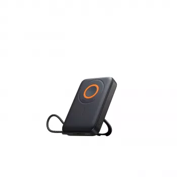 Power bank Joyroom JR-PBM02 22,5W 10000mAh 3-u-1 indukcijski magnetski kompatibilan s MagSafe s ugrađenim kabelom - crni