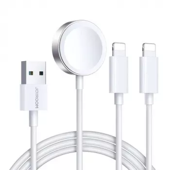 Joyroom S-IW007 3-u-1 magnetski kabel za punjenje USB-A na Lightning/USB-C/Micro USB 1,2m bijeli