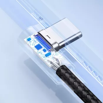 UGREEN USB-C na USB-A 2.0 kutni kabel US176, 3A, 3m crni