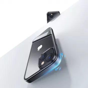 Ugreen LP634 zaštitna futrola s postoljem tvrda maska s mekim gel okvirom za iPhone 14 Plus (90925) crna