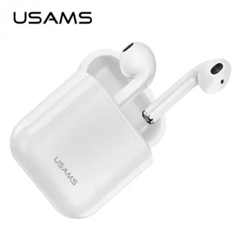 USAMS LU Series True Wireless Stereo Bluetooth 5.0 slušalice s futrolom za punjenje, bijele, BHULU01 (US-LU001)