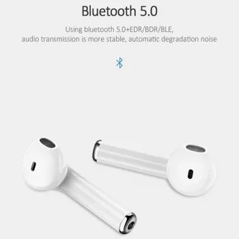 USAMS LU Series True Wireless Stereo Bluetooth 5.0 slušalice s futrolom za punjenje, bijele, BHULU01 (US-LU001)