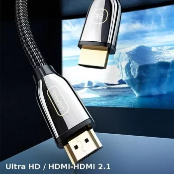 USAMS HDMI 2.1 kabel 3m Ultra HD 8K 48Gbps crni SJ498HD01