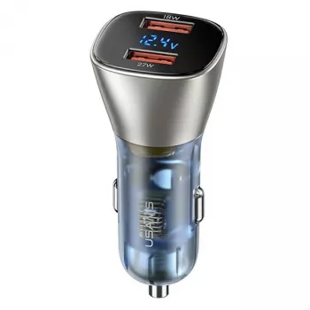 USAMS C29 45W 2x USB-A auto punjač brzog punjenja, svijetlozlatni, CC154CC01 (US-CC154)