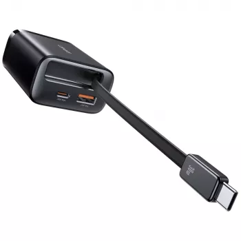 USAMS Xiang Series CC296 30W zidni punjač s USB-C i USB-A, crni