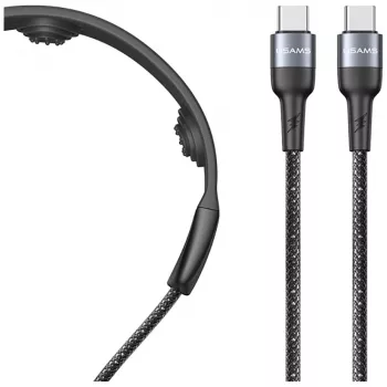 USAMS SJ759 U89 100W USB-C kabel za brzo punjenje s masažerom, 1,2m, crni