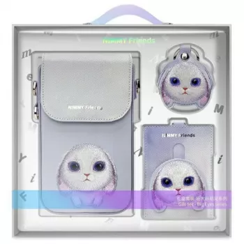 Nimmy 3-u-1 set torbice za mobitel, novčanika i futrole za lokator - ljubičasta Big Eyed Pet 2.0 Rabbit