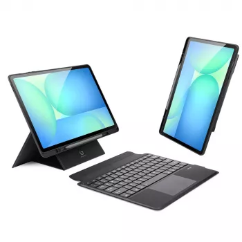 Dux Ducis DK Series futrola s tipkovnicom za Samsung Galaxy Tab S10 FE+ (Plus) s pozadinskim osvjetljenjem - crna