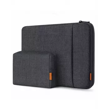 Inateck navlaka za prijenosno računalo 13 inch s torbicom za dodatke, filc, crno-siva, LB01006/S1