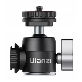 ULANZI U-60 mini kuglasta glava s dva držača hladne papuče, navoj 1/4