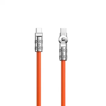 Dudao L24CC USB-C na USB-C kutni kabel 120W 1m 180° rotacija narančasti