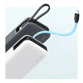 CUKTECH CUKP200NGLLG 55W 20000mAh powerbank s integriranim USB-C kabelom - bijeli
