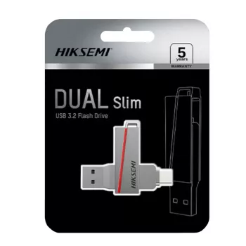 HIKSEMI CLE USB 64 GB E307C U3 Dual USB 3.2 i USB Type-C sivi