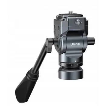 Ulanzi F38 fluidna video glava, stativna glava s 360° panoramskim uljnim prigušenjem i Arca-Swiss brzom spojkom, nosivost 3 kg, aluminijska legura, crna