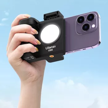 ULANZI CG02 Smartphone Grip with Bluetooth Remote and LED Light