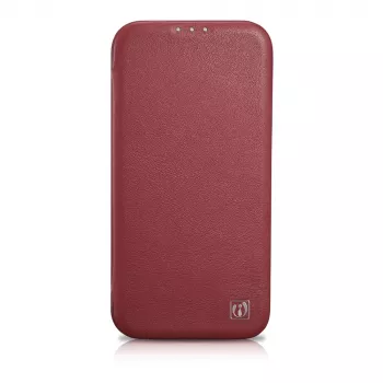 Icarer CE Premium Leather Folio Case za iPhone 14 Plus s magnetnim poklopcem MagSafe crvena (WMI14220715-RD)