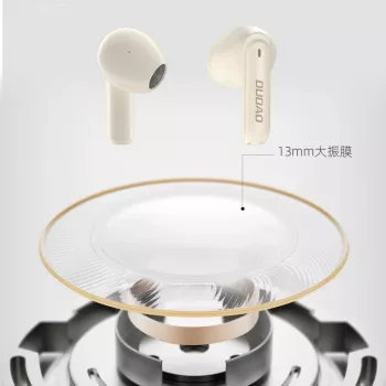 DUDAO U18Pro prave bežične stereo slušalice Bluetooth 5.3 - bež