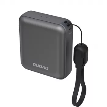Dudao K22+ ultra kompaktni power bank 10000mAh 22,5W USB-C s lančićem/kabelom - sivi