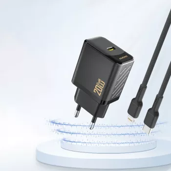 Dudao A26EU GaN 20W USB-C punjač, crni