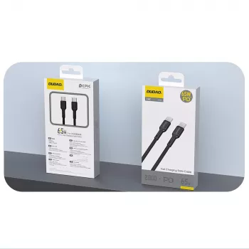 Dudao L9C USB-C na USB-C 1m crni kabel za punjenje i prijenos podataka
