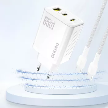 Dudao A29 65W GaN 2x USB-C + 1x USB-A punjač - bijeli