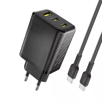 Dudao A29C 65W GaN USB-C punjač s USB-C kabelom - crni