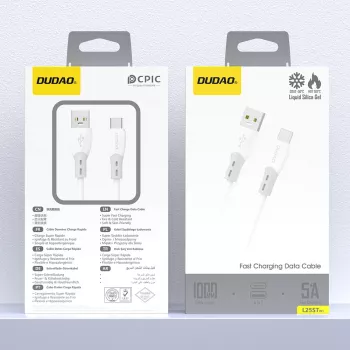 Dudao L25ST USB-A na USB-C kabel 1m bijeli
