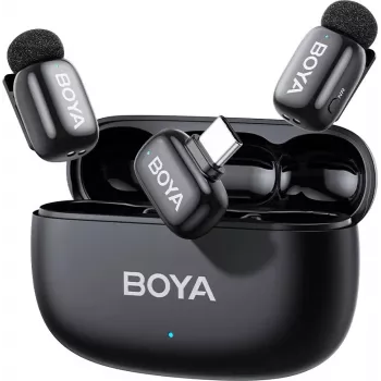 BOYA mini 2-02 bežični sustav mikrofona 2,4 GHz USB-C - crni