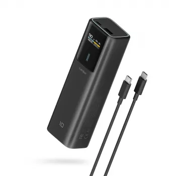CUKTECH CKPB100PGLBL 150W 10000mAh power bank USB-C USB-A crna