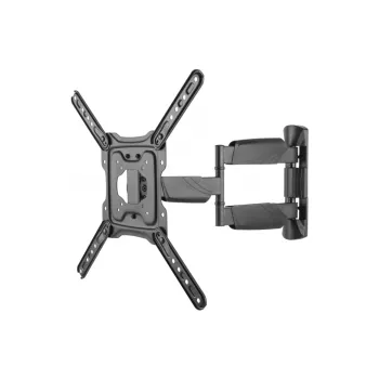 DELTACO ARM-1205 zidni nosač s punim kretanjem za 23-55 inch ravne/zakrivljene LCD zaslone, crni, trokraki zglobni krak, VESA do 400x400, nosivost 35 kg