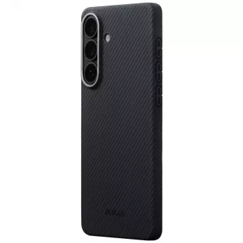 PITAKA Edge Case MagSafe za Samsung Galaxy S26, aramidno vlakno, crno-siva