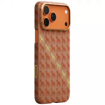 PITAKA Happiness Rides Edge maska MagSafe za iPhone 17 Pro Max Amber