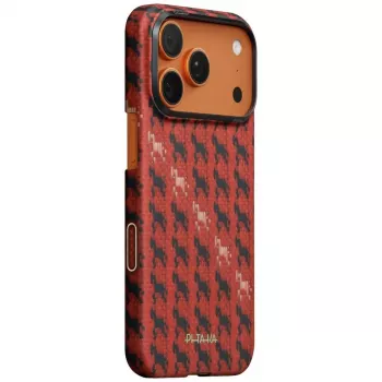 PITAKA Edge maska Happiness Rides In za iPhone 17 Pro Max - Zinnober-Ross