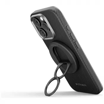 PITAKA MagEZ Grip 3 MagSafe magnetski držač za telefon crno-sivi