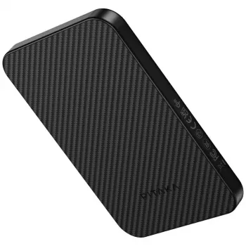 PITAKA Aramid Fiber powerbank 5000mAh Qi2 MagSafe crno-sivi