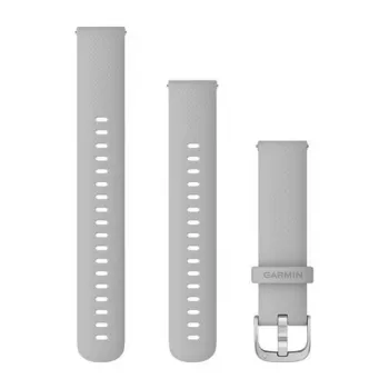 Garmin QuickFit 18mm silikonski remen magleno sivi sa srebrnom kopčom 010-12932-0C