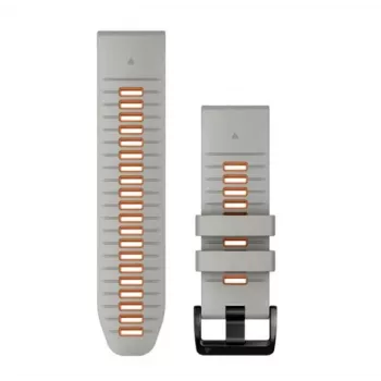 Garmin QuickFit 26 mm silikonski remen za satove, Mist Grey/Orange (010-13281-02)