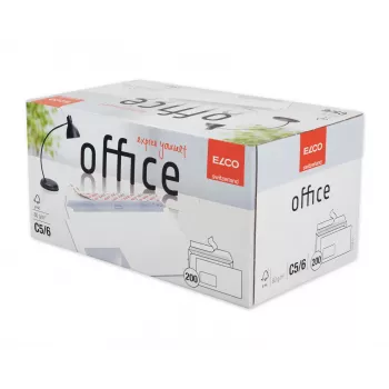 ELCO Office Envelope C5/6 (114 x 229 mm), window front left, self-adhesive, 80 g/m², White, 200 pcs (74534.12)