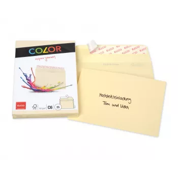 ELCO Color omotnica C6 (114 x 162 mm), bez prozora, samoljepljiva, 100 g/m², bež, 25 komada (74634.41)