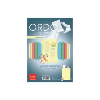 ELCO Ordo prozirna organizacijska mapa A4, 220 x 310 mm, 80 g/m², žuta, 10 komada (73696.74)