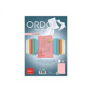 ELCO Ordo prozirna organizacijska mapa A4, 220 x 310 mm, 80 g/m², crvena, 10 komada (73696,94)